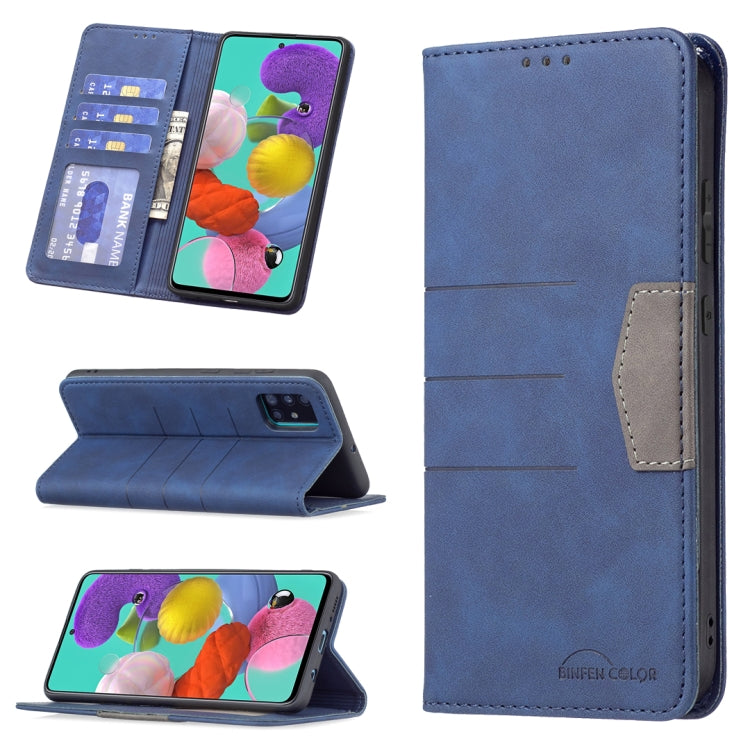 For Samsung Galaxy A51 Magnetic Splicing Leather Phone Case