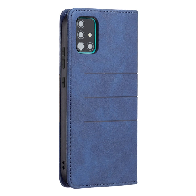 For Samsung Galaxy A51 Magnetic Splicing Leather Phone Case