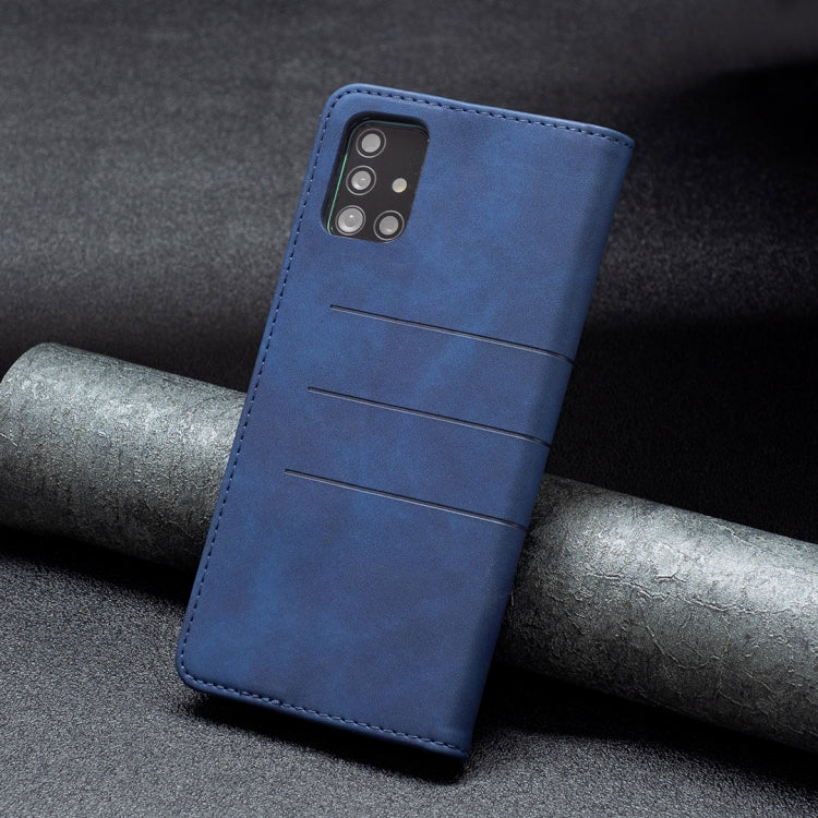 For Samsung Galaxy A51 Magnetic Splicing Leather Phone Case