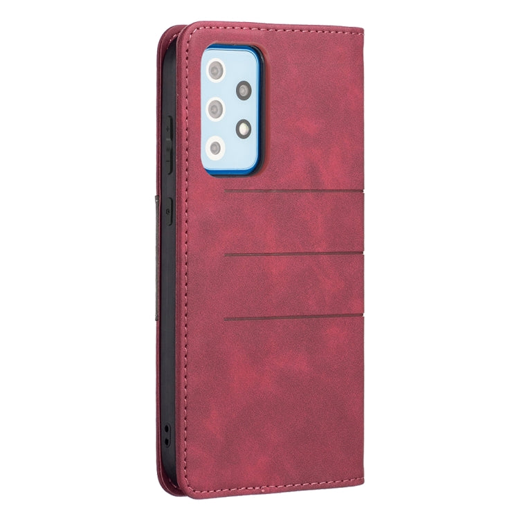 For Samsung Galaxy A52 Magnetic Splicing Leather Phone Case