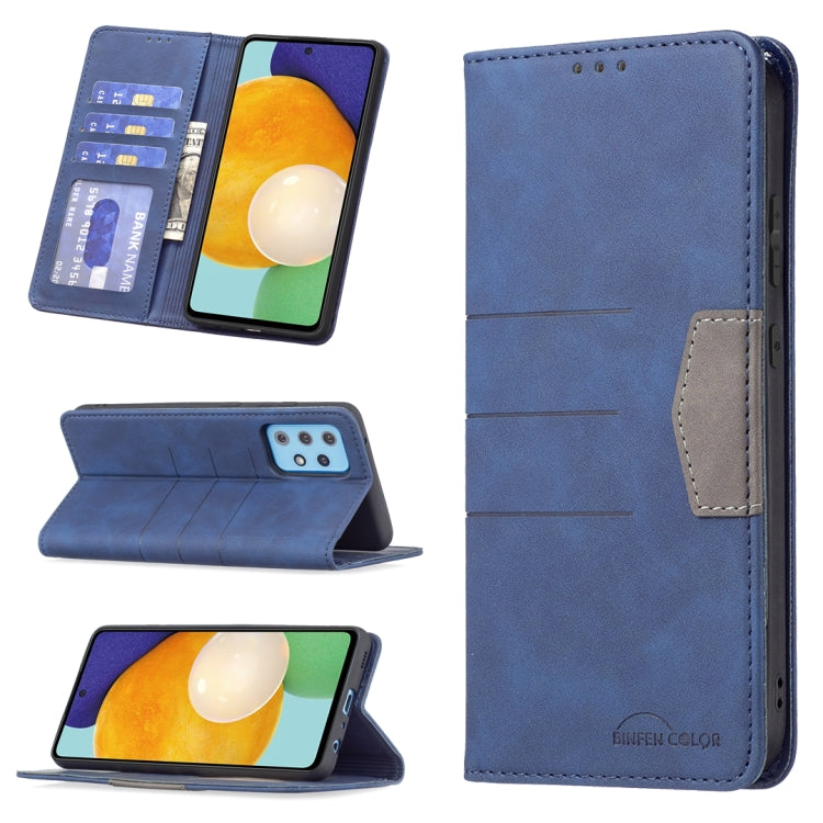 For Samsung Galaxy A52 Magnetic Splicing Leather Phone Case