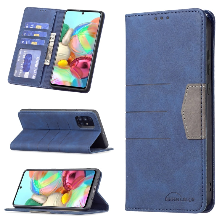 For Samsung Galaxy A71 Magnetic Splicing Leather Phone Case
