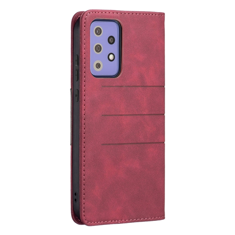 For Samsung Galaxy A72 Magnetic Splicing Leather Phone Case