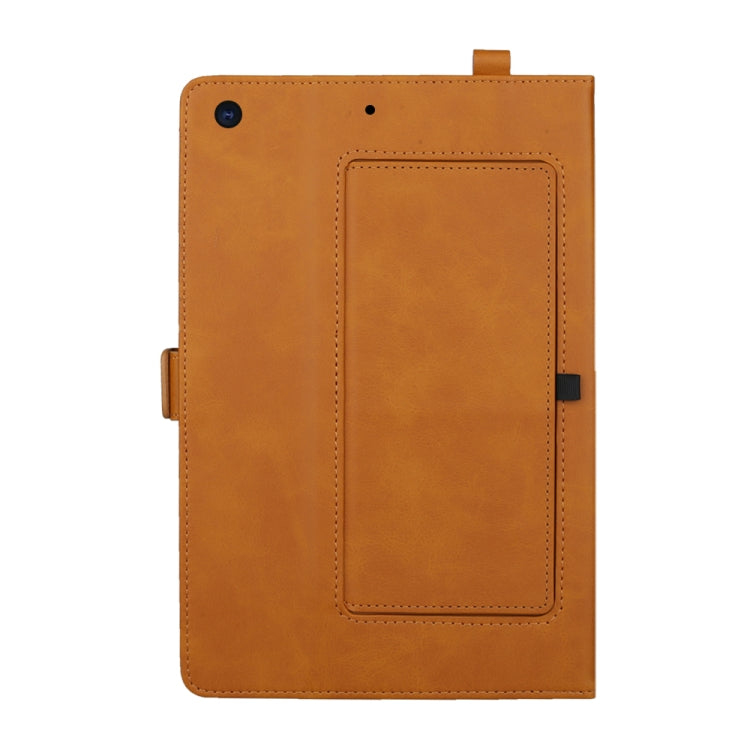 For iPad 10.2 2021 / 2020 / 2019 Horizontal Flip Double Brackets PU Leather Case with Card Slots & Photo Frame & Pen Slot