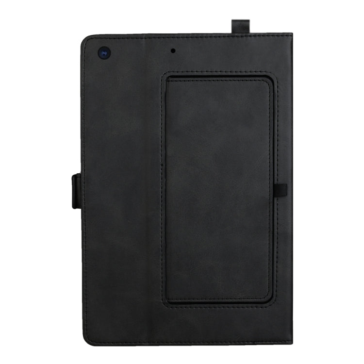 For iPad 10.2 2021 / 2020 / 2019 Horizontal Flip Double Brackets PU Leather Case with Card Slots & Photo Frame & Pen Slot