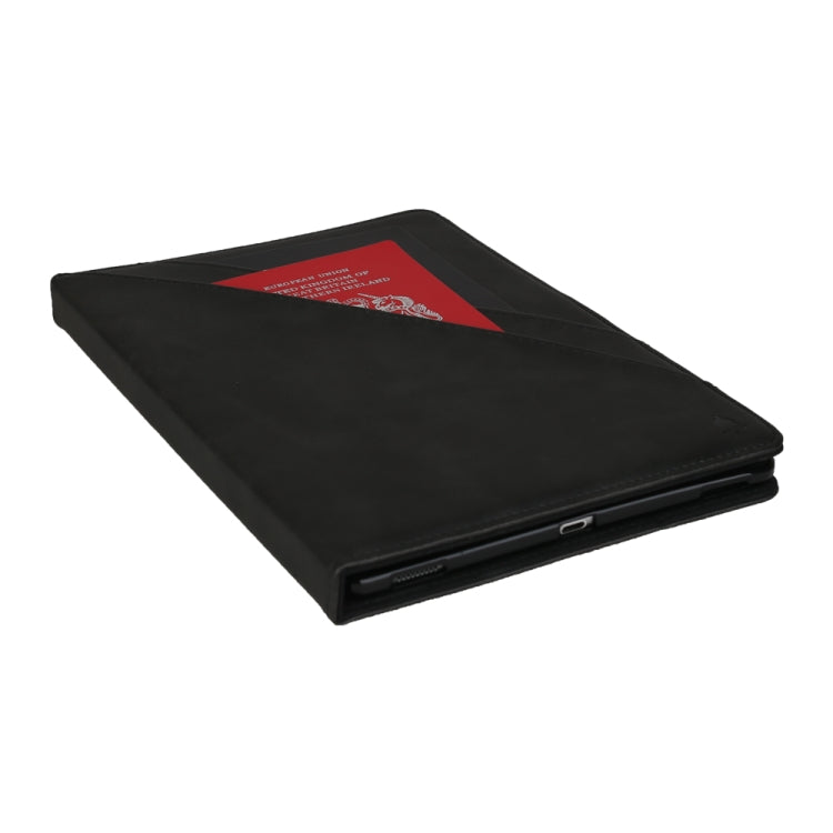 For iPad 10.2 2021 / 2020 / 2019 Horizontal Flip Double Brackets PU Leather Case with Card Slots & Photo Frame & Pen Slot