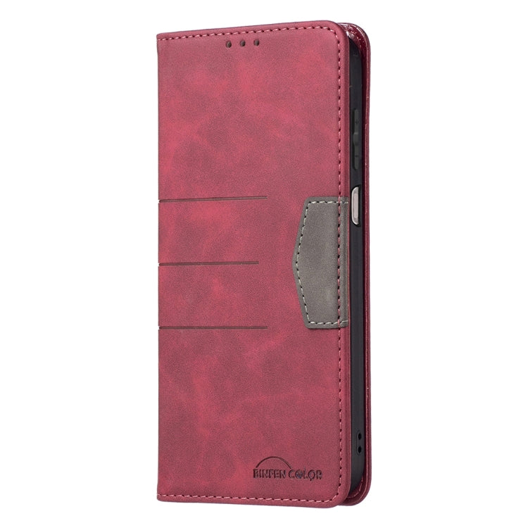 For Samsung Galaxy M32 Magnetic Splicing Leather Phone Case