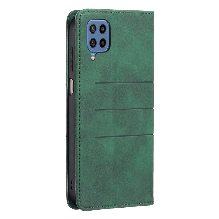 For Samsung Galaxy M32 Magnetic Splicing Leather Phone Case
