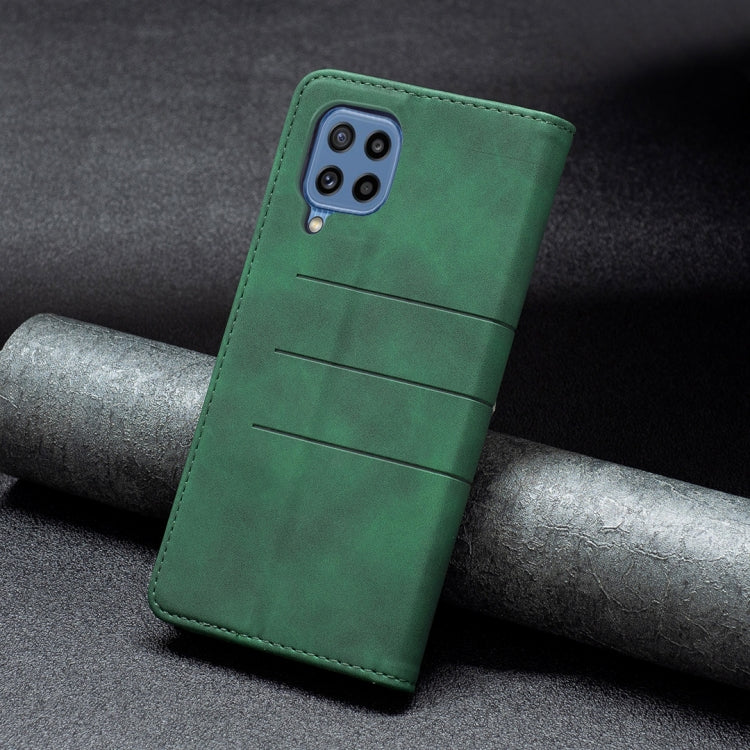 For Samsung Galaxy M32 Magnetic Splicing Leather Phone Case