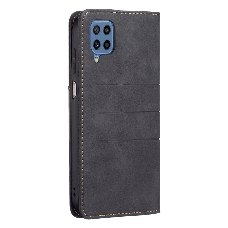 For Samsung Galaxy M32 Magnetic Splicing Leather Phone Case
