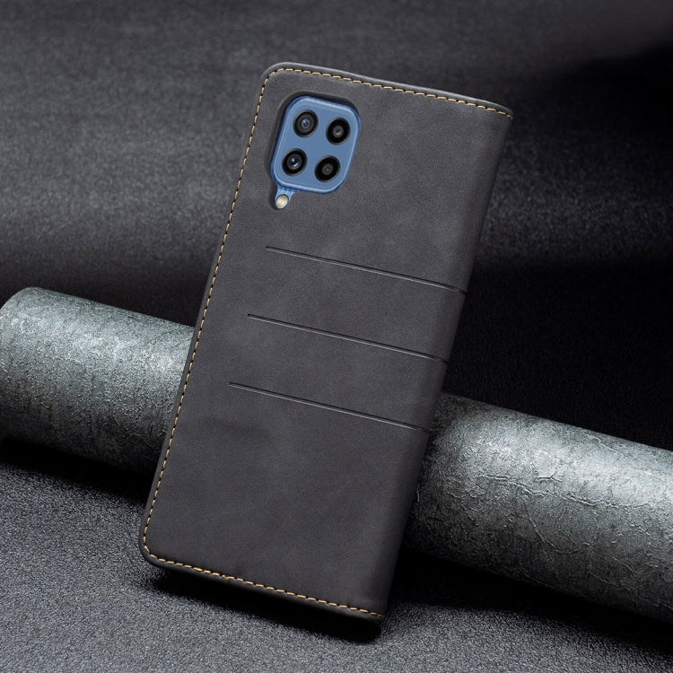 For Samsung Galaxy M32 Magnetic Splicing Leather Phone Case