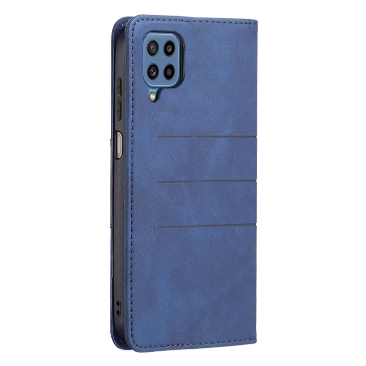 For Samsung Galaxy M32 Magnetic Splicing Leather Phone Case