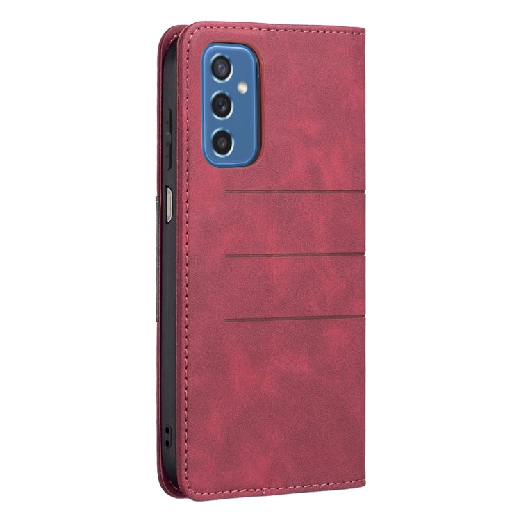 For Samsung Galaxy M52 5G Magnetic Splicing Leather Phone Case