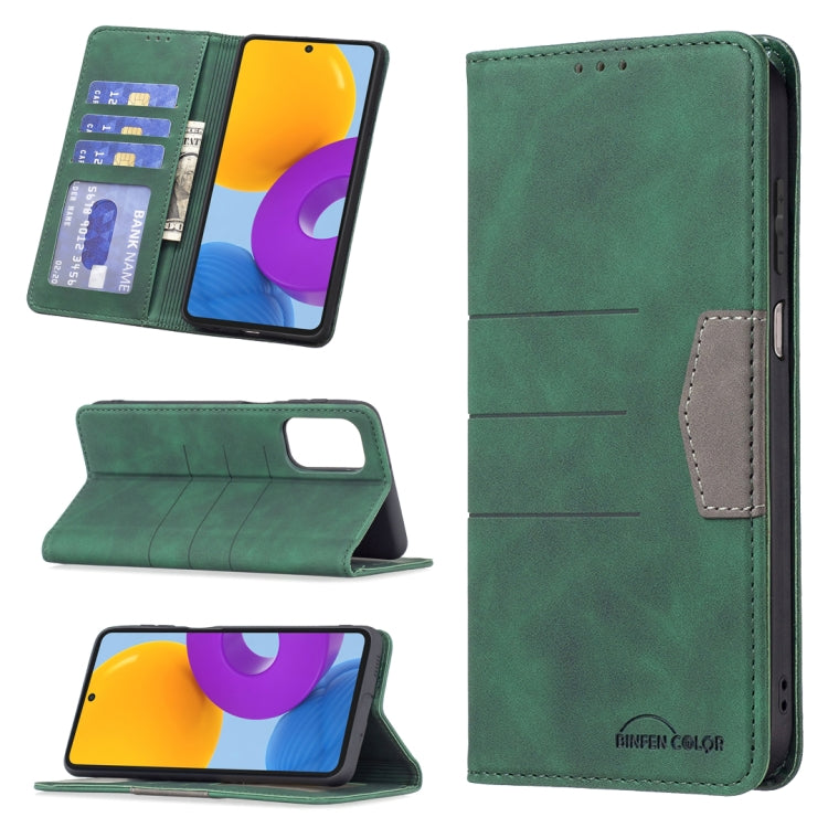 For Samsung Galaxy M52 5G Magnetic Splicing Leather Phone Case