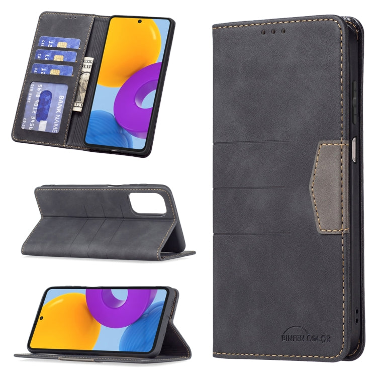 For Samsung Galaxy M52 5G Magnetic Splicing Leather Phone Case