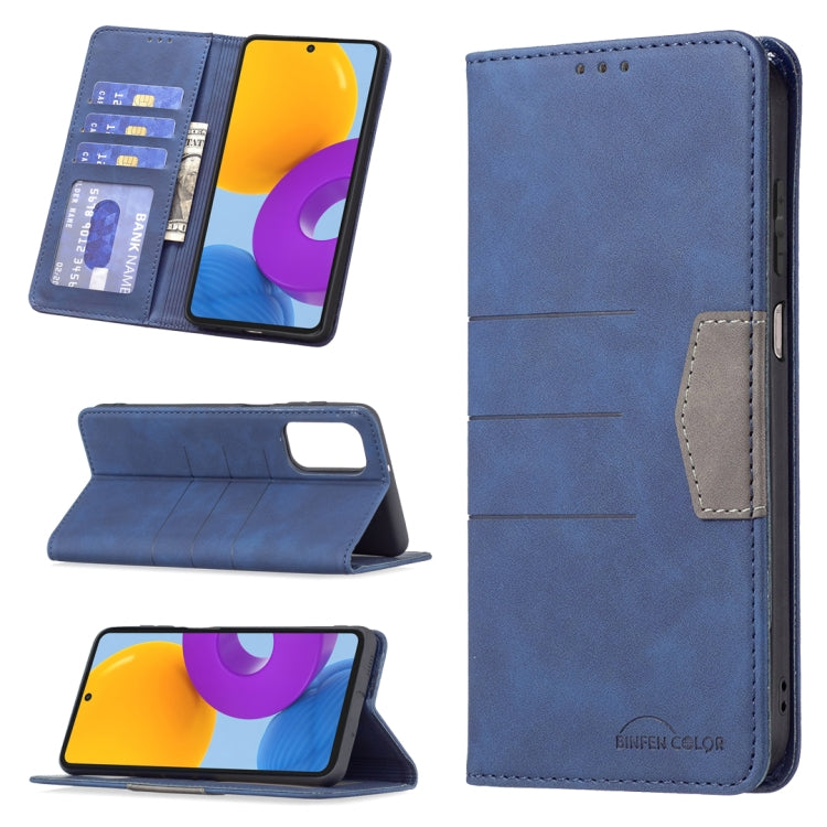 For Samsung Galaxy M52 5G Magnetic Splicing Leather Phone Case