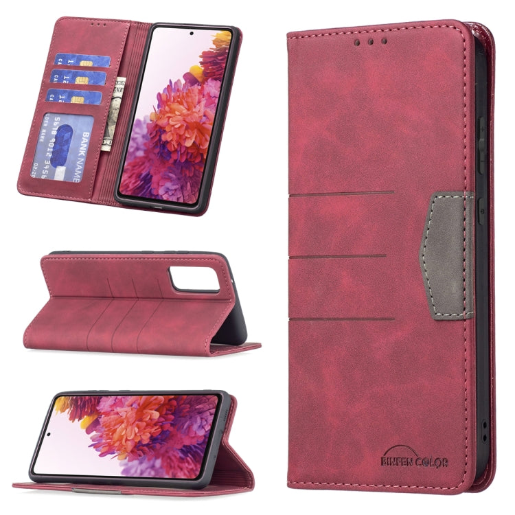 For Samsung Galaxy S20 FE Magnetic Splicing Leather Phone Case