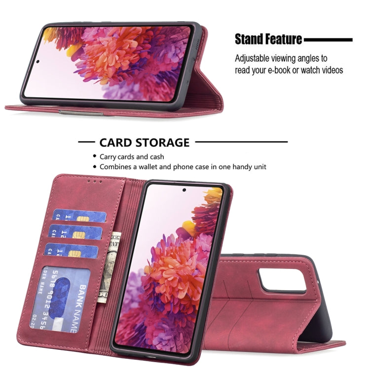 For Samsung Galaxy S20 FE Magnetic Splicing Leather Phone Case