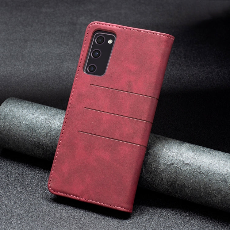 For Samsung Galaxy S20 FE Magnetic Splicing Leather Phone Case