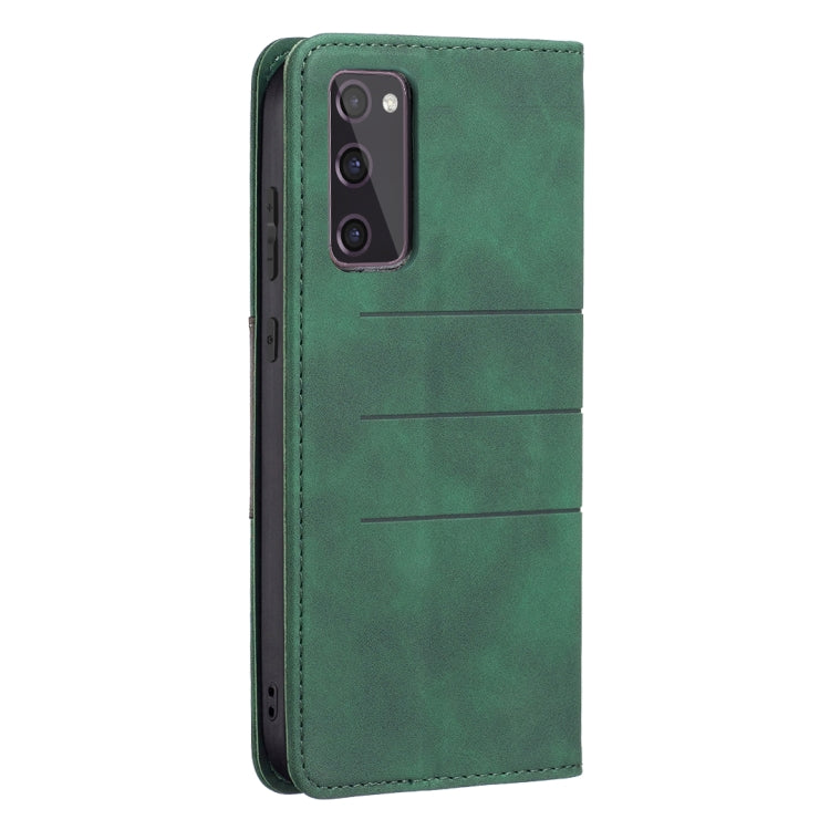 For Samsung Galaxy S20 FE Magnetic Splicing Leather Phone Case