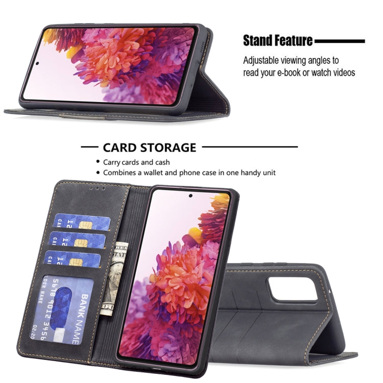For Samsung Galaxy S20 FE Magnetic Splicing Leather Phone Case