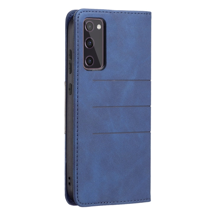 For Samsung Galaxy S20 FE Magnetic Splicing Leather Phone Case