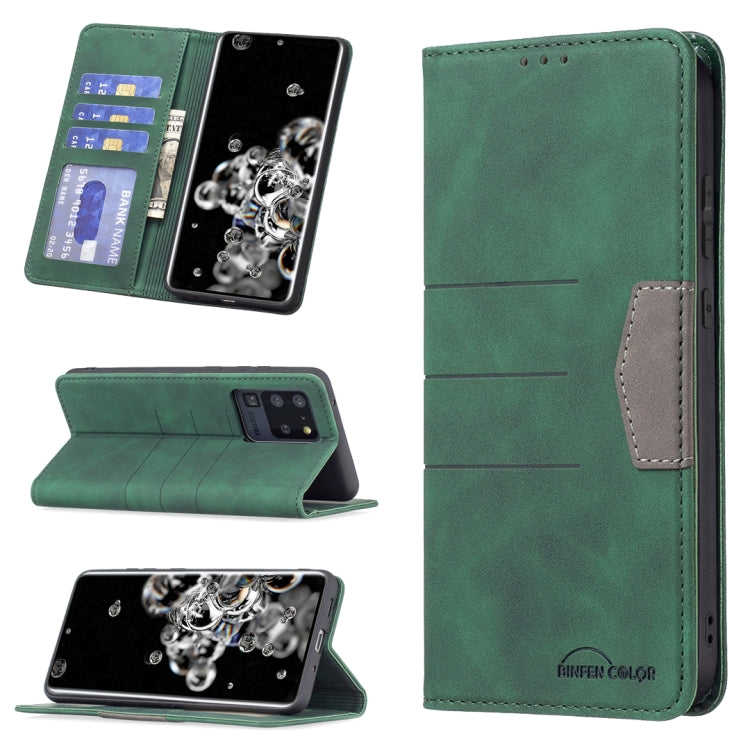For Samsung Galaxy S20 Ultra Magnetic Splicing Leather Phone Case