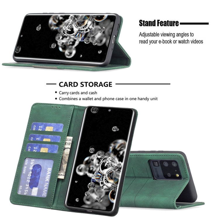 For Samsung Galaxy S20 Ultra Magnetic Splicing Leather Phone Case