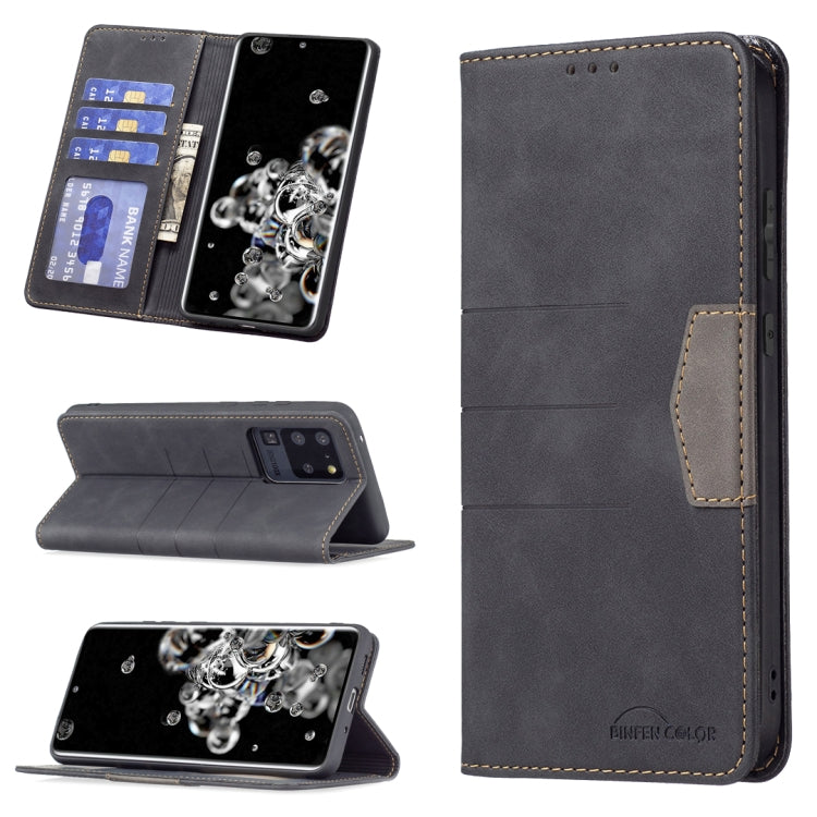 For Samsung Galaxy S20 Ultra Magnetic Splicing Leather Phone Case