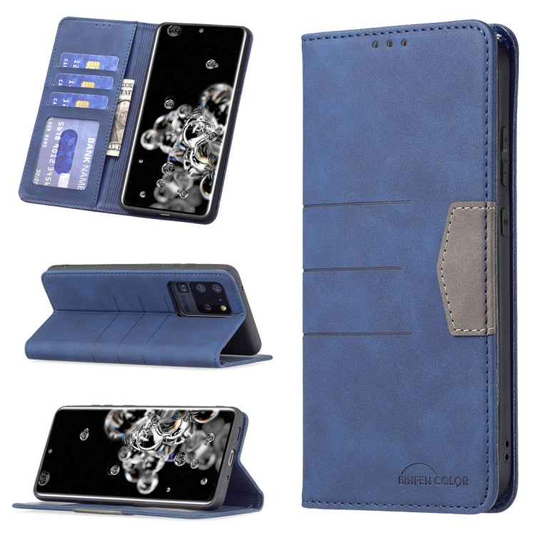 For Samsung Galaxy S20 Ultra Magnetic Splicing Leather Phone Case
