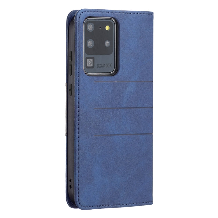 For Samsung Galaxy S20 Ultra Magnetic Splicing Leather Phone Case