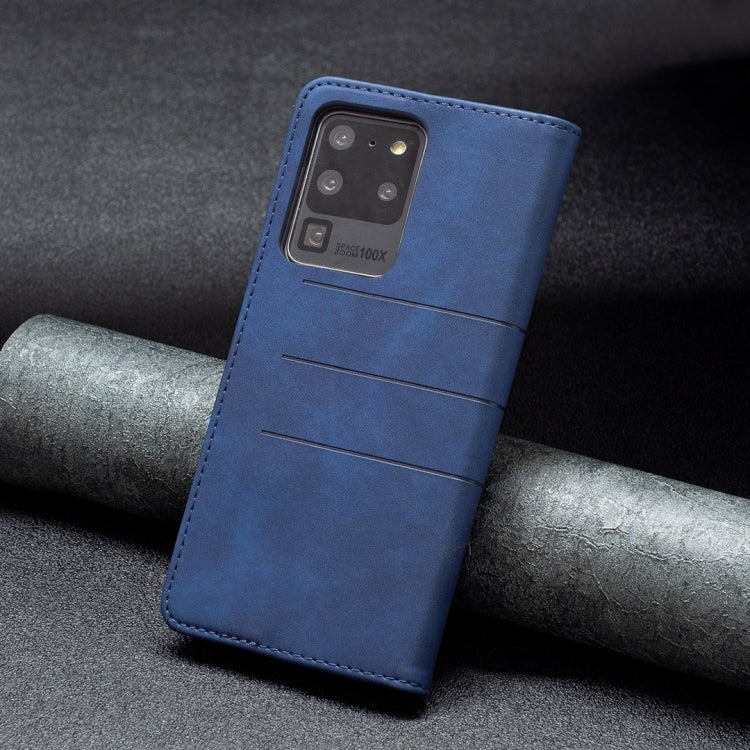 For Samsung Galaxy S20 Ultra Magnetic Splicing Leather Phone Case