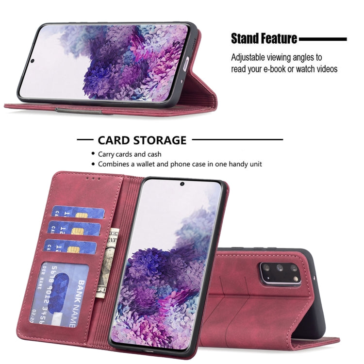 For Samsung Galaxy S20 Magnetic Splicing Leather Phone Case