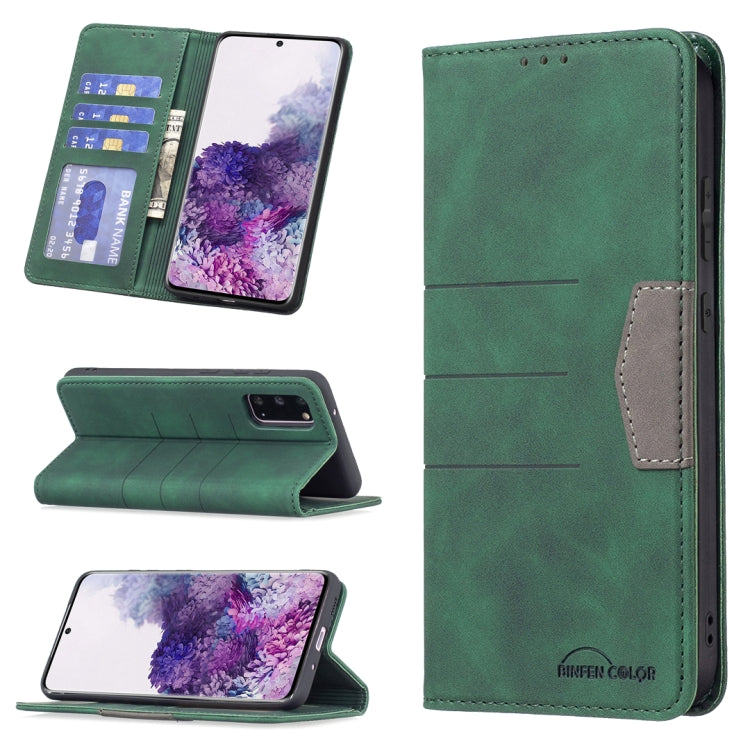 For Samsung Galaxy S20 Magnetic Splicing Leather Phone Case