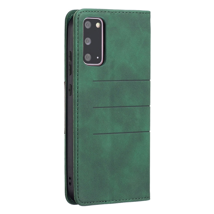 For Samsung Galaxy S20 Magnetic Splicing Leather Phone Case