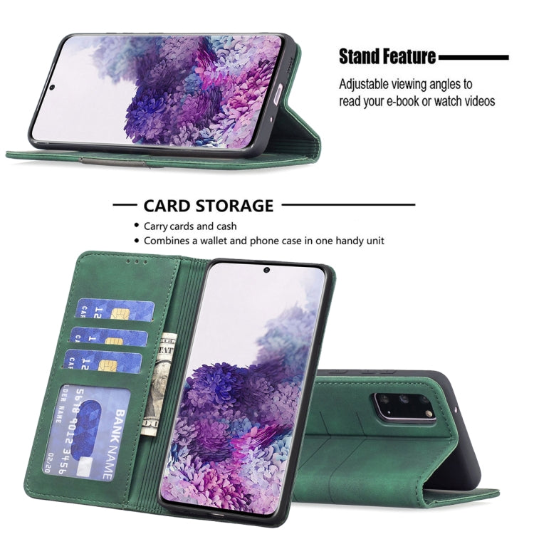 For Samsung Galaxy S20 Magnetic Splicing Leather Phone Case