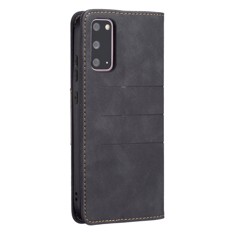 For Samsung Galaxy S20 Magnetic Splicing Leather Phone Case