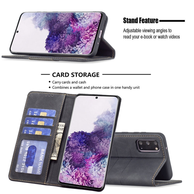 For Samsung Galaxy S20 Magnetic Splicing Leather Phone Case