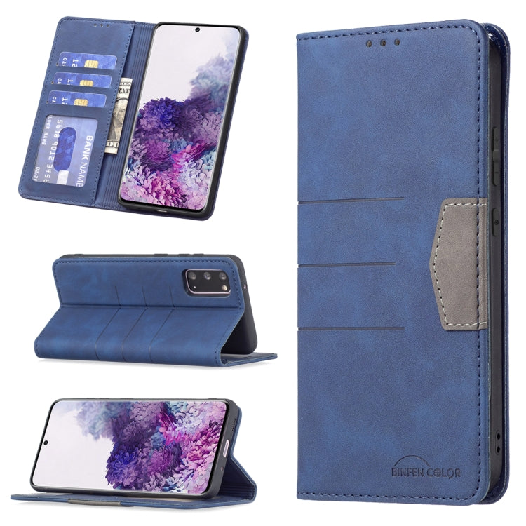 For Samsung Galaxy S20 Magnetic Splicing Leather Phone Case