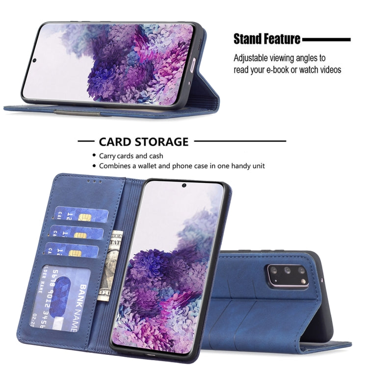For Samsung Galaxy S20 Magnetic Splicing Leather Phone Case