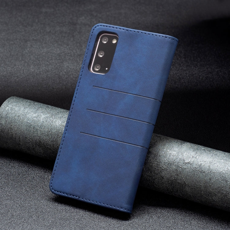 For Samsung Galaxy S20 Magnetic Splicing Leather Phone Case