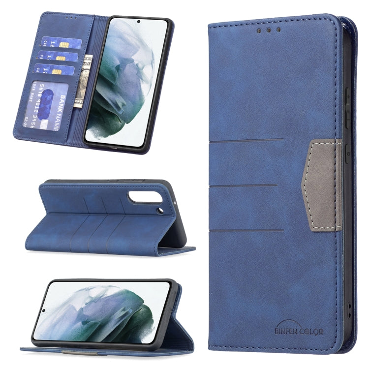 For Samsung Galaxy S21 FE 5G Magnetic Splicing Leather Phone Case
