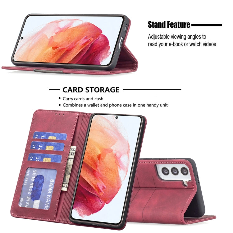 For Samsung Galaxy S21 5G Magnetic Splicing Leather Phone Case