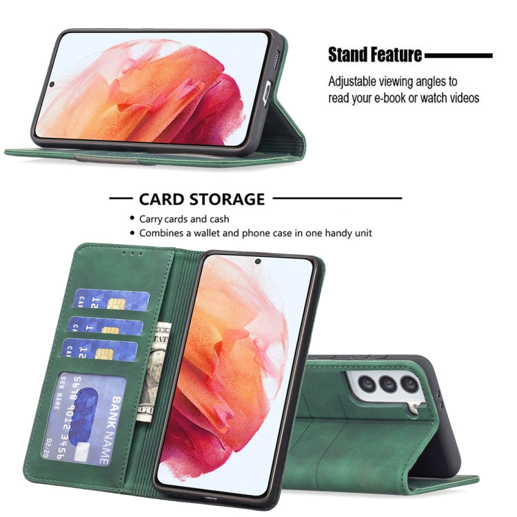 For Samsung Galaxy S21 5G Magnetic Splicing Leather Phone Case