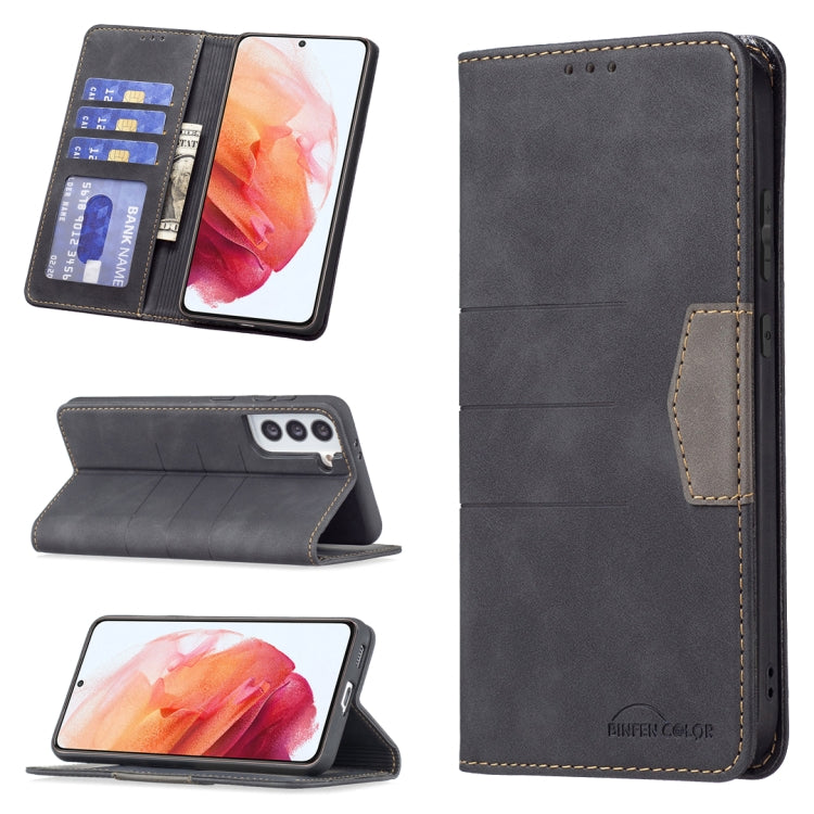 For Samsung Galaxy S21 5G Magnetic Splicing Leather Phone Case