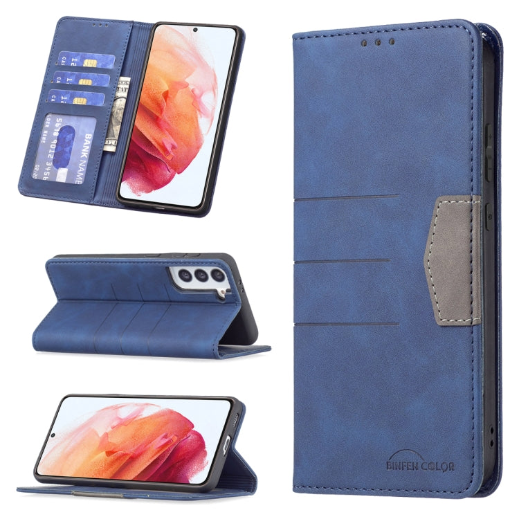 For Samsung Galaxy S21 5G Magnetic Splicing Leather Phone Case