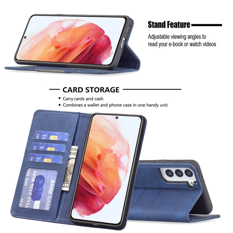 For Samsung Galaxy S21 5G Magnetic Splicing Leather Phone Case