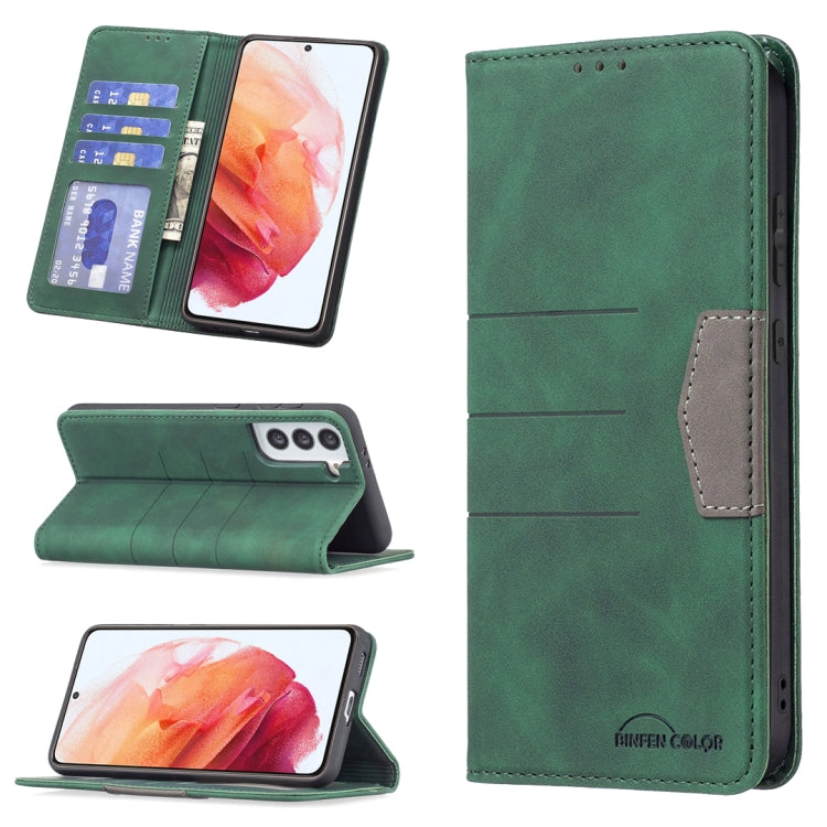 For Samsung Galaxy S21+ 5G Magnetic Splicing Leather Phone Case