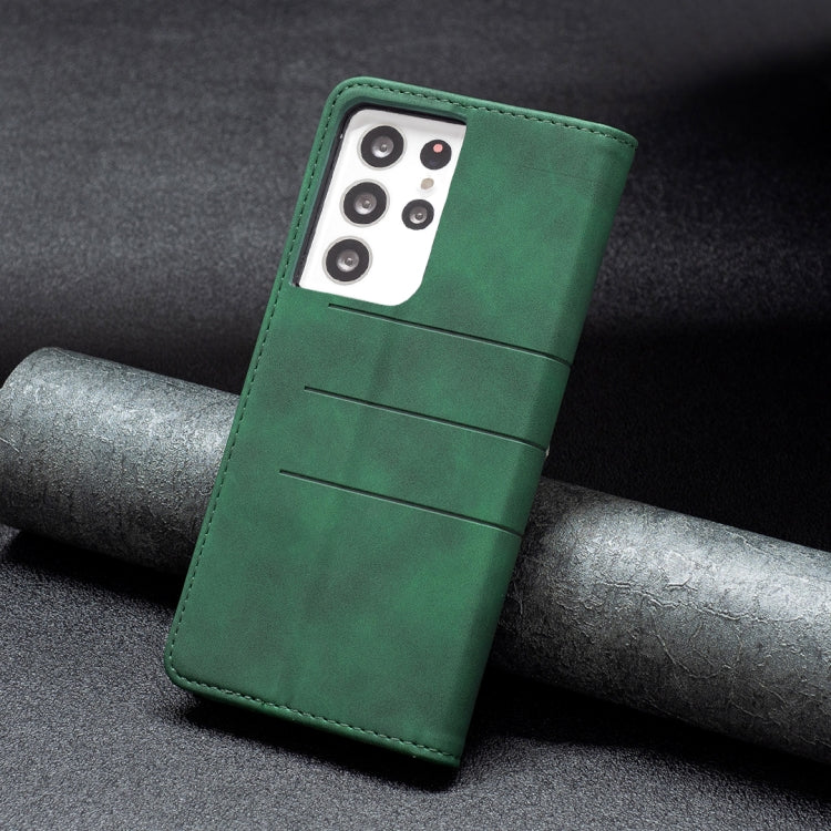 For Samsung Galaxy S21 Ultra 5G Magnetic Splicing Leather Phone Case