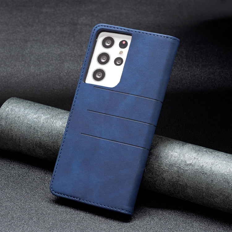 For Samsung Galaxy S21 Ultra 5G Magnetic Splicing Leather Phone Case